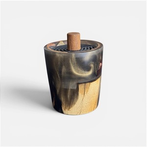 Quemador de Incienso Árabe Mubkhar de Lujo en Madera de Acacia y Resina, Premium, para Virutas de Oud, Fragancia Aromática Árabe, Majlis - Product Image 1