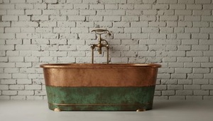 Bañera Independiente de Cobre Sólido de Alta Calidad, Bañera de Hidromasaje Moderna, Ecológica y de Lujo, Personalizable para Hogar, Baño, Spa y Hotel - Product Image 4