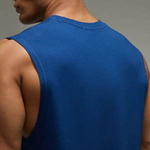 Custom <b>Running</b> Tank Top Regular Fit Men Plus Size Cut Out Sleeveless Solid Color Quick Dry Anti-Shrink Workout Knitted <b>Singlet</b> - Product Image 4