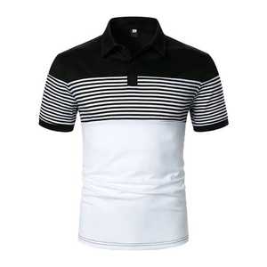 Men's <b>Striped</b> <b>Polo</b> <b>Shirt</b> Short Sleeve Collared Golf <b>Polo</b> Casual Business Wear - Product Image 1