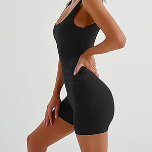 ชุดเลกกิ้งโยคะสีม่วง ผ้าถักสแปนเด็กซ์ยืดหยุ่นสูง เอวสูง สีพื้น สำหรับผู้หญิง - Product Image 3