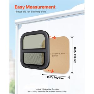 Finestra RV scorrevole 14 \ "X 16 \" con anello di rivestimento in rete con anello esterno verticale RV accessori - Product Image 6