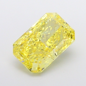 Diamante Suelto Cultivado en Laboratorio, Corte Radiante, 4.00-4.15 Ct, Amarillo Intenso VS1, Certificado IGI, para Anillos de Compromiso y Joyería Fina - Product Image 3