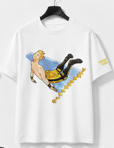 เสื้อยืดแขนสั้นสีขาวคุณภาพพรีเมียมสำหรับผู้ชายทรงปกติสไตล์ลำลอง - Product Image 1