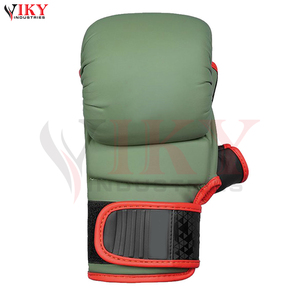 Équipement de protection pour arts martiaux, prix de gros, bon fournisseur, produit tendance, gants de combat MMA personnalisés vert olive et rouge - Product Image 2