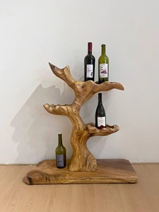 Estante de madera con forma de árbol, soporte decorativo para botellas, perfecto para ocasiones especiales, reuniones familiares, hospitalidad y regalos. - Product Image 2