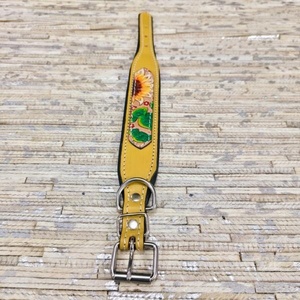 Collier pour chien vintage en cuir véritable avec broderie, boucle métallique, ceinture, accessoires de sac de luxe imperméables, portables et légers - Product Image 1