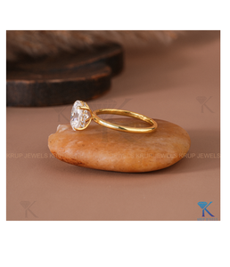 Designer Oval Cut <b>Solitaire</b> Diamond <b>Ring</b> 18K Gold Engagement <b>Ring</b> for Women Bridal Wedding Jewelry Custom Fine Jewelry - Product Image 3