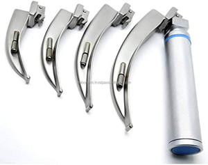 LED Electric Macintosh Laryngoscope Set 4 Curved Blades Stainless Steel CE ISO Certified OEM ODM Reusable Surgical Instruments - Product Image 1