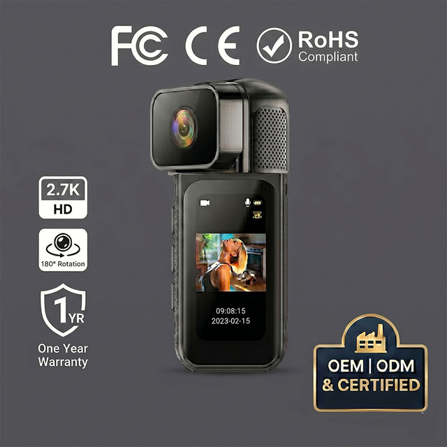 35g Ultra Light Pocket Camera S80 Flat Lens 2.7K Video Vlog Camera 1.47" Screen Magnetic Mount