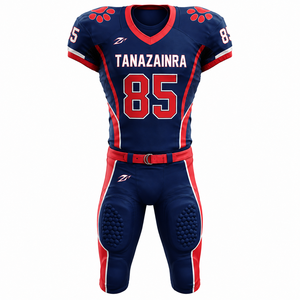 Conjunto de Uniforme de Fútbol Americano Personalizado, Jersey y Pantalones Sublimados, Transpirables, que Absorben la Humedad, Uniforme de Equipo OEM ODM - Product Image 1