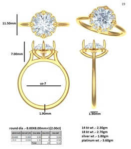 Yellow Gold Oval <b>Diamond</b> Engagement <b>Ring</b> Flower Prong Setting Classic Women's Fine Jewelry - Product Image 5