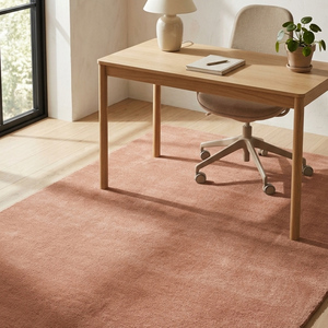 Elegante Alfombra de Lana Rosa, Hecha a Mano, Antideslizante, con Textura Sólida, para Sala de Estar, Dormitorio y Decoración Moderna del Hogar - Product Image 2