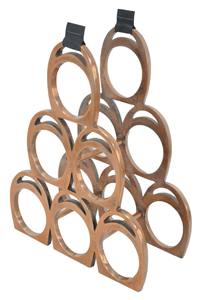 Porte-vin en forme d'étrier de cheval pour 6 bouteilles, finition nickel - Product Image 4