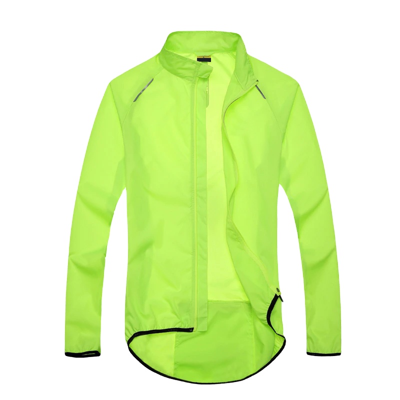 Cycling Jacket Men Bicycle Bike Rain Jacket Waterproof Wind Coat Windproof Riding Jacket Windbreaker Light Weight Flourscent