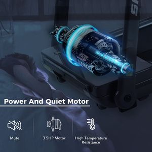 Compatto 3.5HP elettrico motorizzato tapis roulant portatile palestra Fitness macchina per fare Jogging camminare pieghevole 14 KM/H per uso domestico - Product Image 5