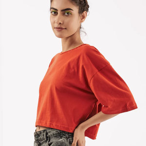 T-shirts courts de sport pour femmes, personnalisables, en polyester/coton écologique, séchage rapide, été, vente chaude, excellent rapport qualité-prix, OEM - Product Image 4