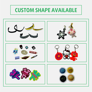 Grand patch en silicone imprimé 2D personnalisé | Patch en PVC à coudre et à repasser flexible et durable avec touches de paillettes pour accessoires de chapeau - Product Image 6