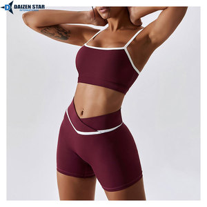 Ensemble de yoga de luxe pour femme, vêtements de sport personnalisés, taille élastique, ensemble 2 pièces pour la gym et l'entraînement - Product Image 3