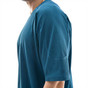 High Quality Custom Men's V Neck <b>Mesh</b> T-Shirt Breathable Quick Dry Athletic Sports Tee Casual Plain Summer Short Sleeve <b>Top</b> - Product Image 5