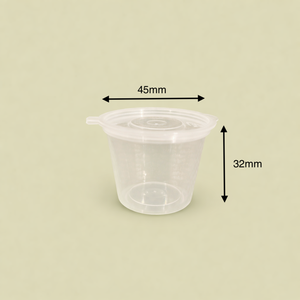 1oz Biodegradable Reusable Sauce Cup with Hinged <b>Lid</b> Freezer Safe & Recyclable - Product Image 3