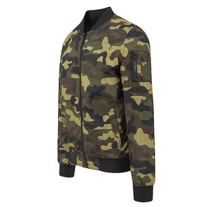 Blouson Bomber Homme Hiver Coupe Droite Léger Écologique Coupe-Vent Sportswear Décontracté Col Marin Zippé Motif Camouflage - Product Image 2