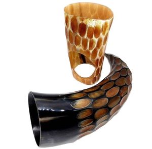 Mug artisanal rustique vintage en corne de buffle naturelle, écologique, poli, bio - Product Image 3