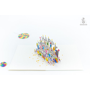 Luxury Creative <b>Handmade</b> 3D Pop Up Birthday Card <b>Paper</b> Art Greeting Card for Birthday Celebration Gift Use Wholesale - Product Image 5