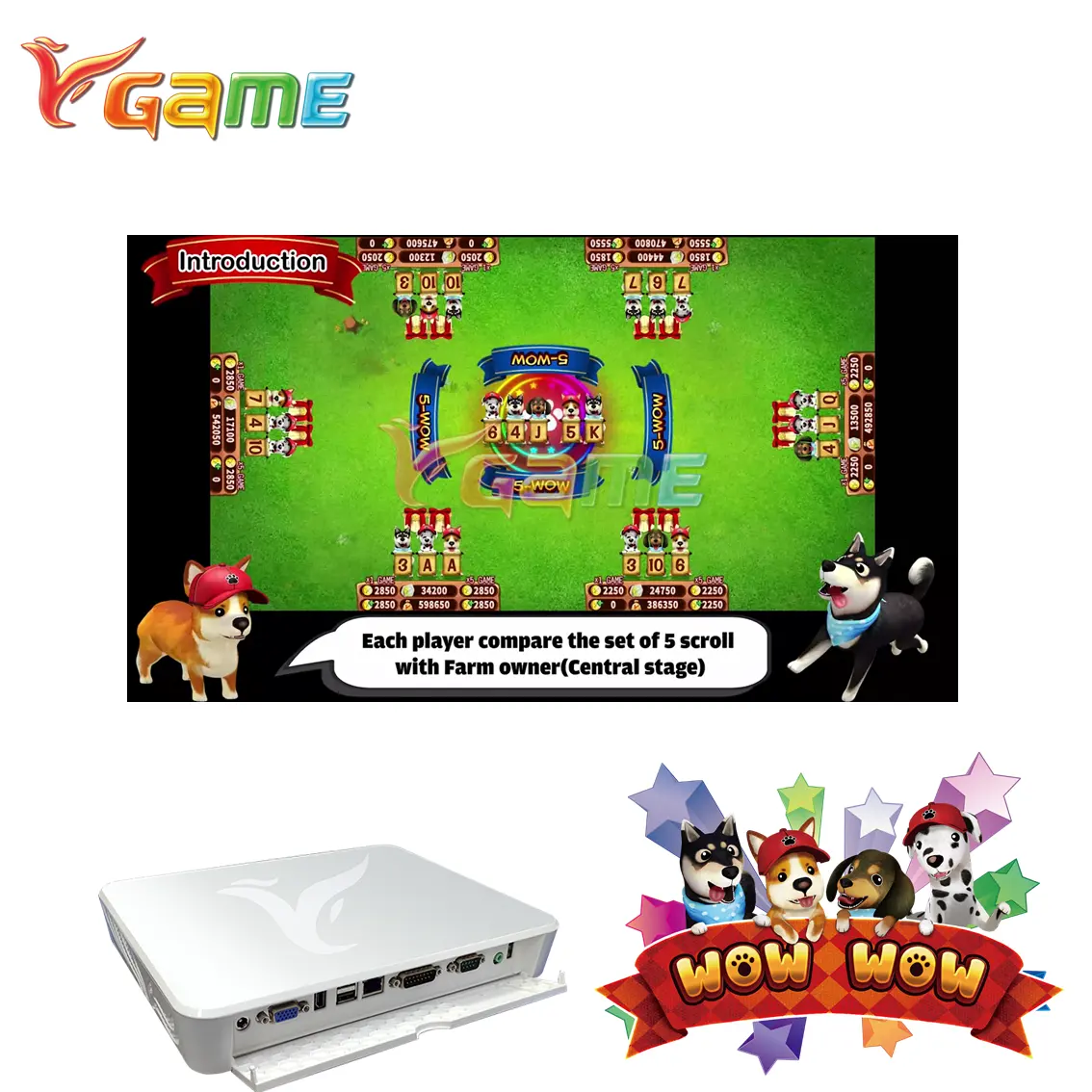 VGAME Wow Wow Fun PCB Board zum Verkauf Spiel