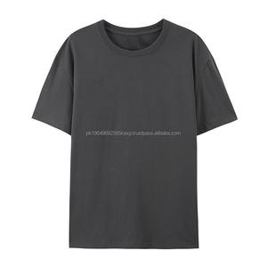 T-shirt à manches courtes pour homme en coton pur respirant de 180 grammes, taille plus, avec logo personnalisé OEM, broderie et impression, design vierge - Product Image 5