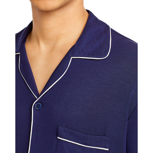 Best Quality Mulberry Silk Pajamas For Men Comfortable Soft Sleepwear Set Long Sleeve Top And Pants Breathable Nightwear - Product Image 4