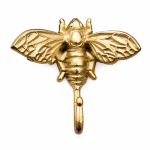 Brass Bee Wall <b>Hook</b> Gold Finish <b>Decorative</b> Insect <b>Coat</b> <b>Hook</b> Heavy Duty Wall Mounted Towel Hat Key Bag Holder Home Decor - Product Image 1