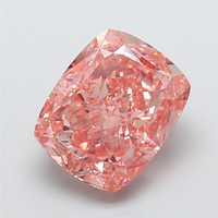 MANYA JEWELS SK-21 Diamante Suelto Cultivado en Laboratorio, Corte Cojín, Rosa Intenso, 4.51 Quilates, VS1, Corte Excelente, Certificado IGI para Joyería