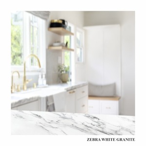 Dalles de granit blanc zèbre très demandées, pierre naturelle polie pour comptoirs, revêtements de sol, revêtements muraux et projets d'intérieur - Product Image 3
