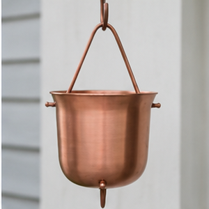 ชุดถังแขวนโซ่ทองแดงสำหรับตกแต่งสวนกลางแจ้ง สไตล์เรียบง่าย - Product Image 6