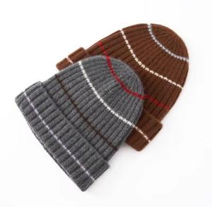 Unisex Jacquard Knitted Earflap <b>Hat</b> 100% Acrylic Striped Pattern Casual <b>Winter</b> for Children Adjustable Head Circumference - Product Image 4