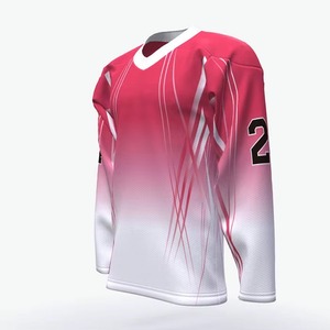 Maillot de hockey sur glace personnalisable en gros, imprimé, respirant, avec logo avant, logos d'équipe personnalisés, personnalisation des couleurs, OEM, pour adultes, été - Product Image 3