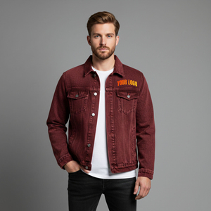 Chaqueta Vaquera de Invierno para Hombre, Hecha a Medida, 100% Algodón, con Logotipo Bordado Personalizado, Chaqueta Vaquera de Alta Calidad para Hombre - Product Image 6