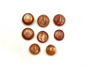 พลอยซันสโตนทรงกลมหลวม รับรองโดย IGI ขนาด 4-7 มม. สีส้มธรรมชาติ สำหรับทำเครื่องประดับ จี้/สร้อยข้อมือ/ต่างหู จาอิปุร์ - Product Image 2