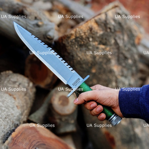 Couteau tactique à lame fixe en acier au carbone inspiré du film classique RAMBO First Blood, manche en bois, objet de collection, fabricant OEM DIY - Product Image 2