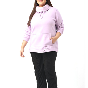 Low Moq Fashion pink Acid Washing Hoodies for Women Cotton Long Sleeve <b>String</b> Plus Size New Plain Winter Clothes Women's Hoodies - Product Image 3