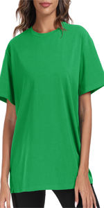 T-shirt court ample à manches courtes pour femme, collection Printemps-Été, personnalisable avec logo, en coton vierge - Product Image 4