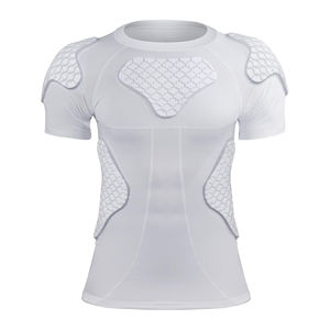 Camiseta Deportiva de Compresión con Logotipo Personalizado, Manga Corta y Acolchada para Fútbol, Camiseta Interior Acolchada de Manga Corta con Protección contra Impactos para Hombre - Product Image 1