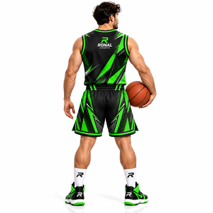 Maillots de basket-ball personnalisés et maillots de basket-ball réversibles, uniformes de basket-ball sur mesure, uniformes en tissu polyester - Product Image 4