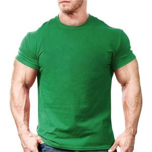 T-shirt de gymnastique en vrac 95% coton 5% élasthanne T-shirts surdimensionnés pour hommes T-shirt blanc à col rond et à manches courtes pour entraînement de gymnastique - Product Image 2