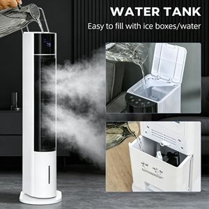 Refroidisseur d'air portable 3-en-1 42 pouces blanc, oscillation 52°, 3 modes, 3 vitesses, prise EU/AU, certifié ROHS - Product Image 6