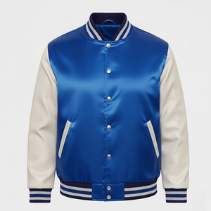 Chaqueta universitaria de béisbol satinada para hombre, recién llegada, del mejor fabricante y proveedor, talla adulta, chaqueta universitaria satinada de invierno. - Product Image 1