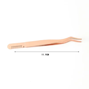 High Stainless Steel Comb Eyelash Assistant Grafting Tweezers Durable Anti Static Precision <b>Makeup</b> Tools For False Eyelash - Product Image 3