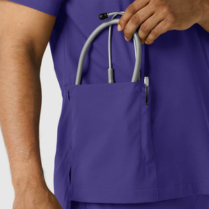 Casual Short Sleeved Woven Gradient Cardigan Scrub Uniform <b>Set</b> Nursing Work Clothes Neck Jacket <b>Doctor</b> Breathable Uniform - Product Image 5