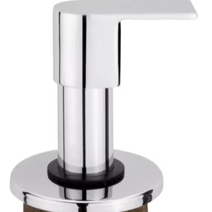 Grifo de pared de latón cromado con válvula oculta y brida, de alta resistencia para uso en baño. - Product Image 1